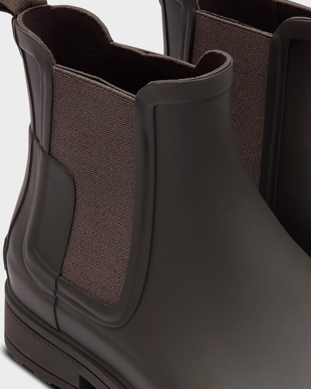 Men Hunter Refined Slim Fit | Chelsea Boots Dark Grey | NZ-5627-CVSY